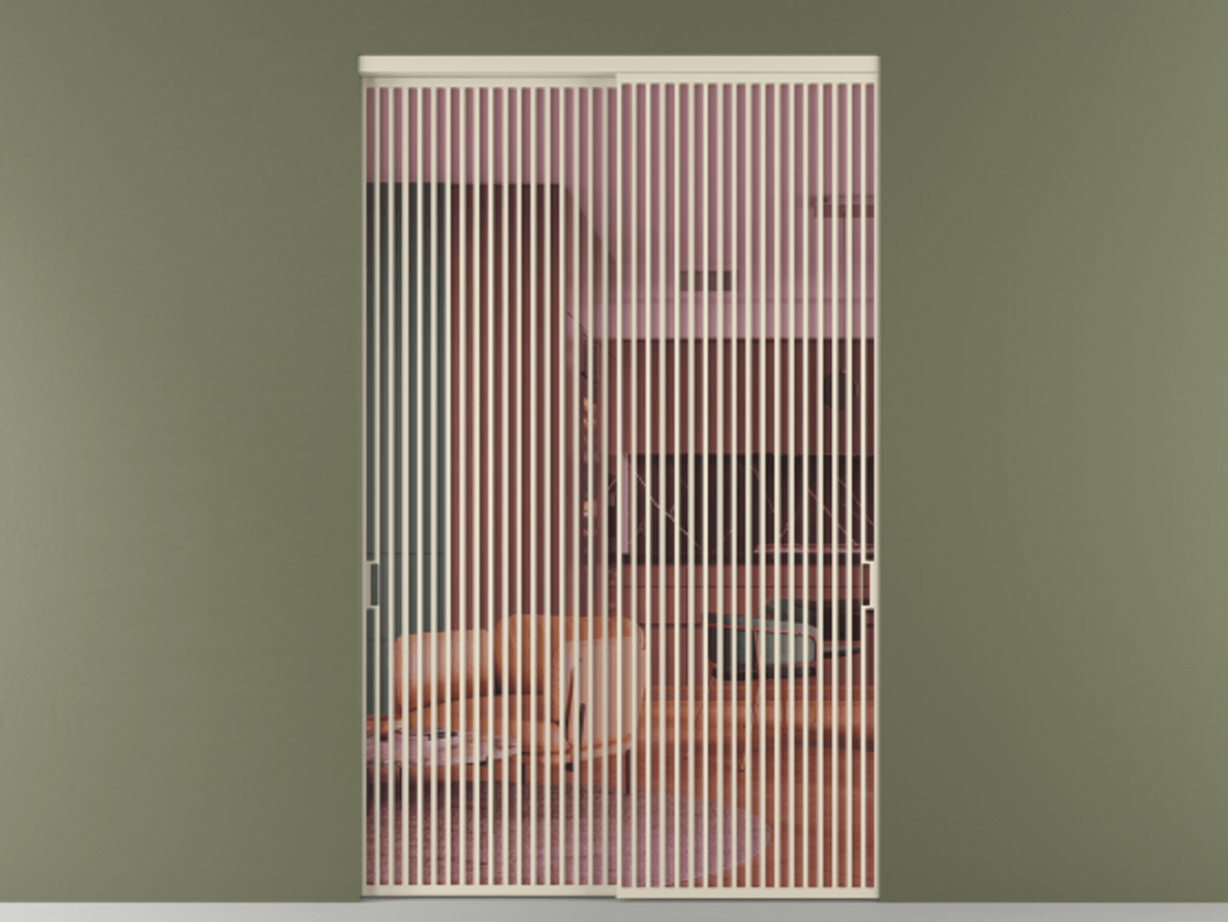 Перегородка Formato внутри проёма 2 створки АЛПР 040.06 Алюминий бежево-серый Прозрачное розовое стекло, триплекс Цена 119579180 so'm  | Volhovec