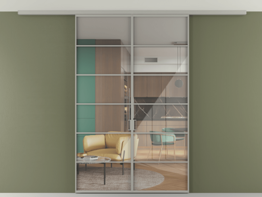 Перегородка Формато вдоль стены на потолок 2 створки АЛПР 040.04 Алюминий нейтральный серый Рефлективное прозрачное стекло "Стопсол", калёное. Цена 44945010 so'm 1. Полотно 2 шт. (800/2100 мм)
2. Комплект установки раздвижной системы
3. Базовый комплект фурнитуры
4.Ручка Рондо. Фабрика дверей Волховец 8 (800) 551 43 19 Перегородка Формато вдоль стены на потолок 2 створки АЛПР 040.04 Алюминий нейтральный серый Рефлективное прозрачное стекло "Стопсол", калёное Цена 44945010 so'm | Volhovec