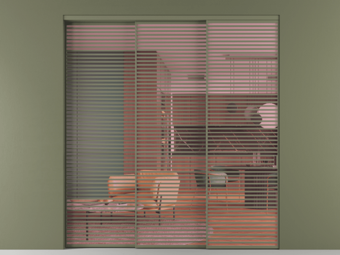 Перегородка Formato внутри проёма 3 створки с синхронным механизмом АЛПР 040.07 Алюминий оливковый тёмный Прозрачное розовое стекло, триплекс. Цена 579740 ₽ 1. Полотно 3 шт. (800/2100 мм)
2. Комплект установки раздвижной системы
3. Базовый комплект фурнитуры
4. Комплект фурнитуры телескопик синхро-2
5.Ручка RONDO
. Фабрика дверей Волховец 8 (800) 551 43 19 Перегородка Formato внутри проёма 3 створки с синхронным механизмом АЛПР 040.07 Алюминий оливковый тёмный Прозрачное розовое стекло, триплекс Цена 579740 ₽ | Volhovec