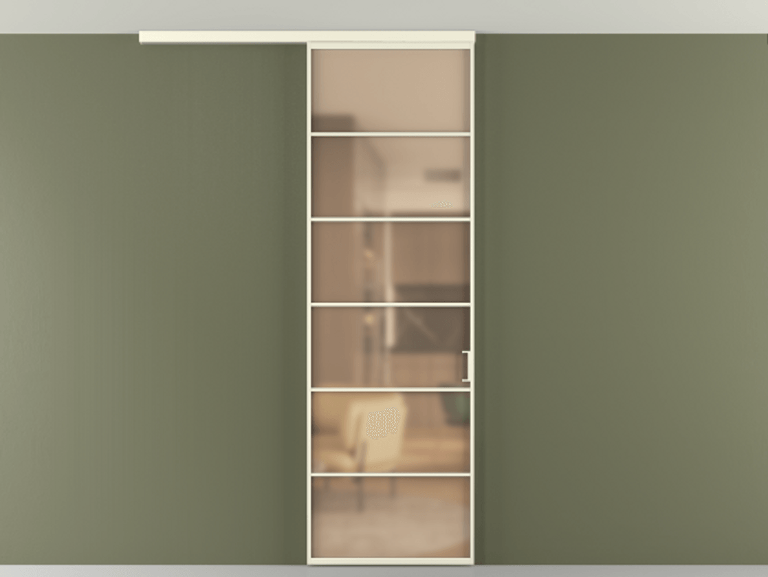 Перегородка Formato вдоль стены на потолок 1 створка АЛПР 040.04 Алюминий молочно-белый Сатинированное оранжевое стекло, триплекс Цена 21893990 so'm | Volhovec