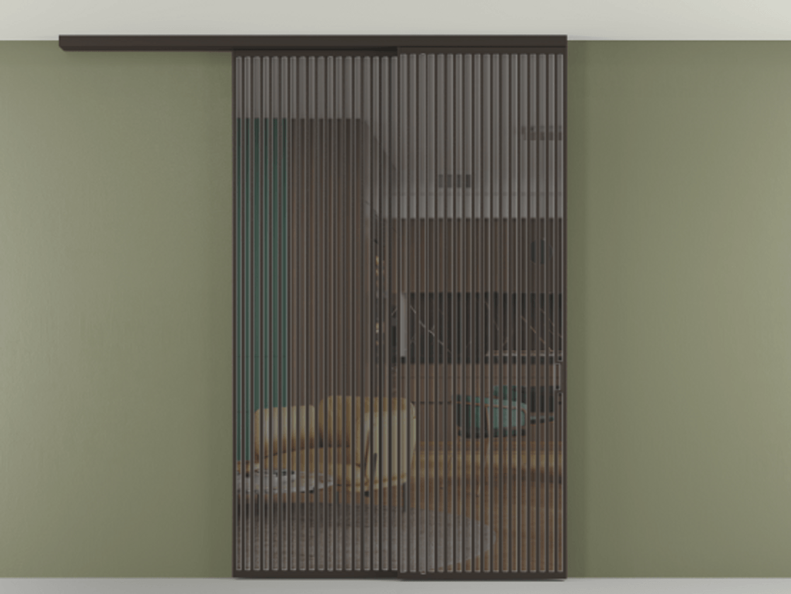 Перегородка Формато вдоль стены на потолок 2 створки с синхронным механизмом АЛПР 040.06 Алюминий антрацит Прозрачное серое стекло, триплекс. Цена 91442570 so'm 1. Полотно 2 шт. (800/2100 мм)
2. Комплект установки раздвижной системы
3. Базовый комплект фурнитуры
4.Ручка Рондо. Фабрика дверей Волховец 8 (800) 551 43 19 Перегородка Формато вдоль стены на потолок 2 створки с синхронным механизмом АЛПР 040.06 Алюминий антрацит Прозрачное серое стекло, триплекс Цена 91442570 so'm | Volhovec