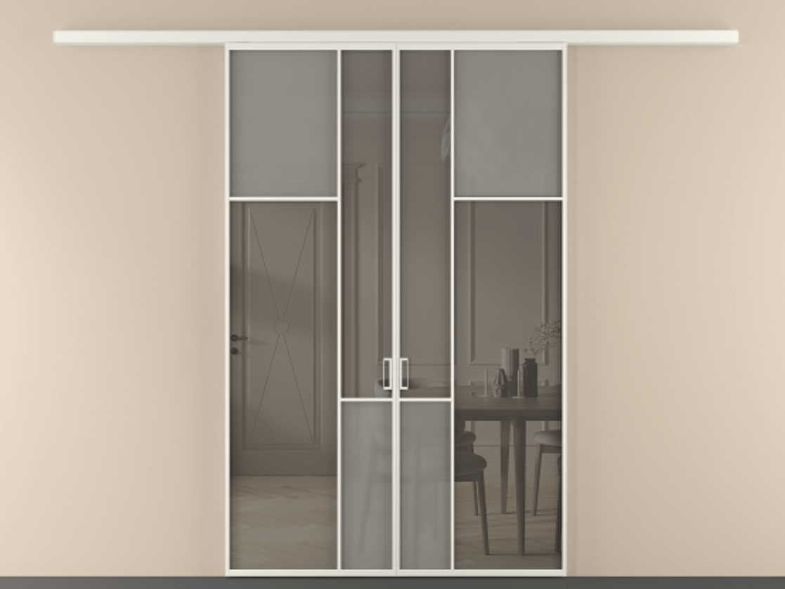 Перегородка Mosaic вдоль стены двустворчатая #VENDORCODE# #FURNISH# #GLASS# Цена #PRICE# #CURRENCY# | Volhovec