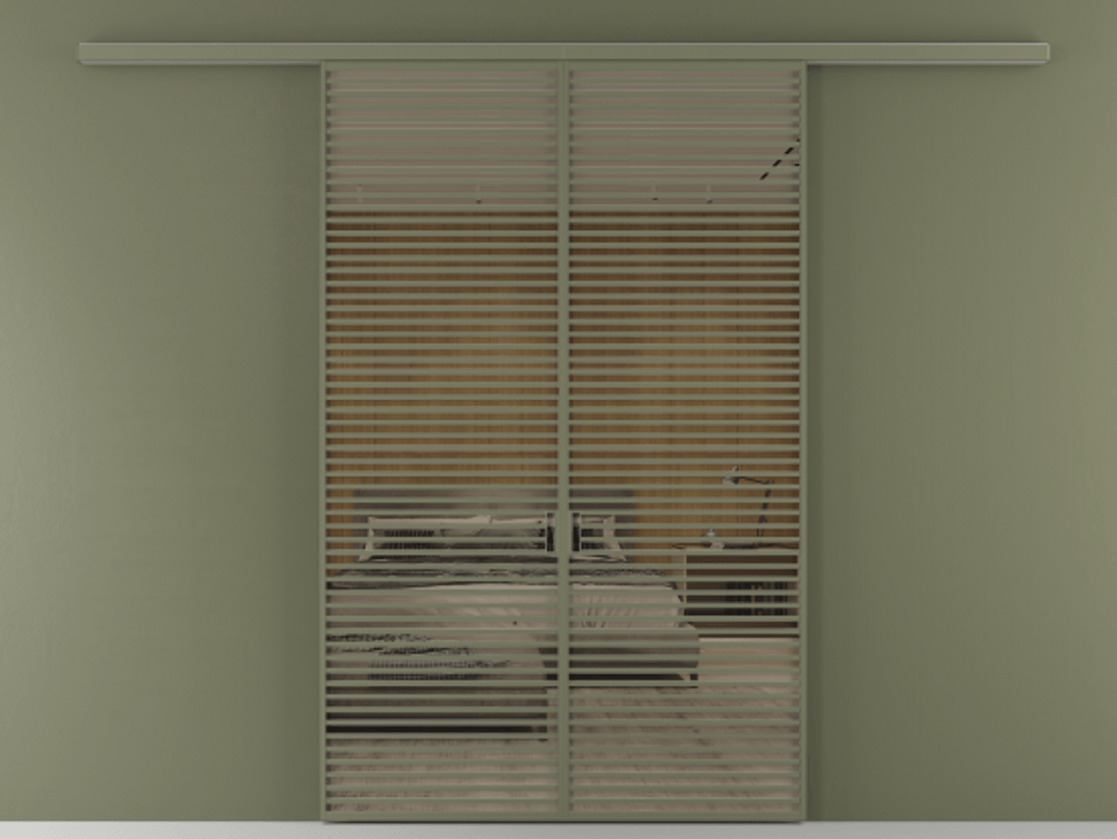 Перегородка Formato вдоль стены 2 створки АЛПР 040.07 Алюминий оливковый тёмный Рефлективное бронзовое стекло "Stopsol", калёное. Цена 90335000 so'm 1. Полотно 2 шт. (800/2100 мм)
2. Комплект установки раздвижной системы
3. Базовый комплект фурнитуры
4.Ручка RONDO
. Фабрика дверей Волховец 8 (800) 551 43 19 Перегородка Formato вдоль стены 2 створки АЛПР 040.07 Алюминий оливковый тёмный Рефлективное бронзовое стекло "Stopsol", калёное Цена 90335000 so'm | Volhovec