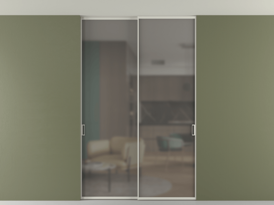 Перегородка Формато внутри проёма скрытое крепление в потолок 2 створки АЛПР 040.01 Алюминий тёплый серый Сатинированное серое стекло, триплекс. Цена 48578920 so'm 1. Полотно 2 шт. (800/2100 мм)
2. Комплект установки раздвижной системы
3. Базовый комплект фурнитуры
4. Ручка Рондо. Фабрика дверей Волховец 8 (800) 551 43 19 Перегородка Формато внутри проёма скрытое крепление в потолок 2 створки АЛПР 040.01 Алюминий тёплый серый Сатинированное серое стекло, триплекс Цена 48578920 so'm | Volhovec