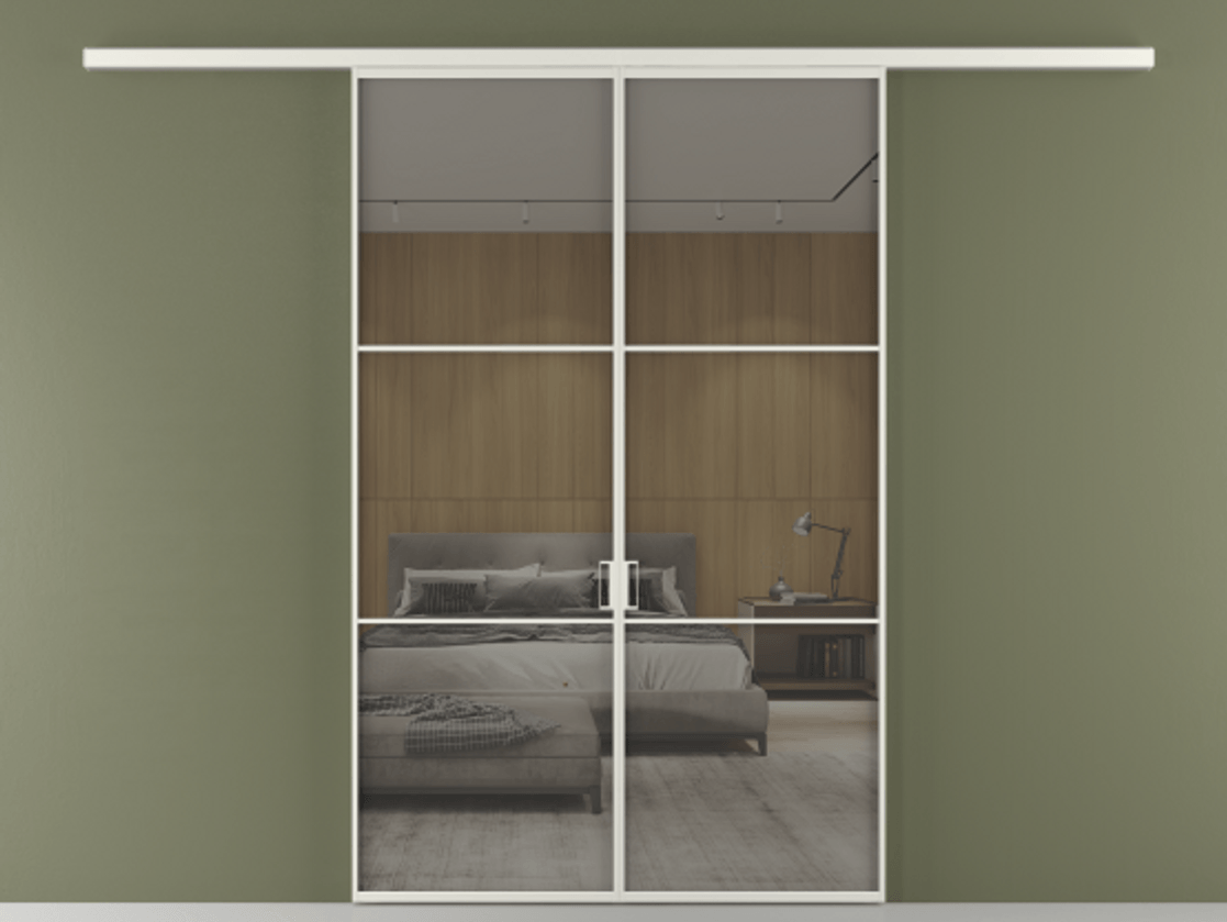 Перегородка Formato вдоль стены 2 створки АЛПР 040.03 Алюминий серый Рефлективное серое стекло "Stopsol", калёное. Цена 50547000 so'm 1. Полотно 2 шт. (800/2100 мм)
2. Комплект установки раздвижной системы
3. Базовый комплект фурнитуры
4.Ручка RONDO
. Фабрика дверей Волховец 8 (800) 551 43 19 Перегородка Formato вдоль стены 2 створки АЛПР 040.03 Алюминий серый Рефлективное серое стекло "Stopsol", калёное Цена 50547000 so'm | Volhovec