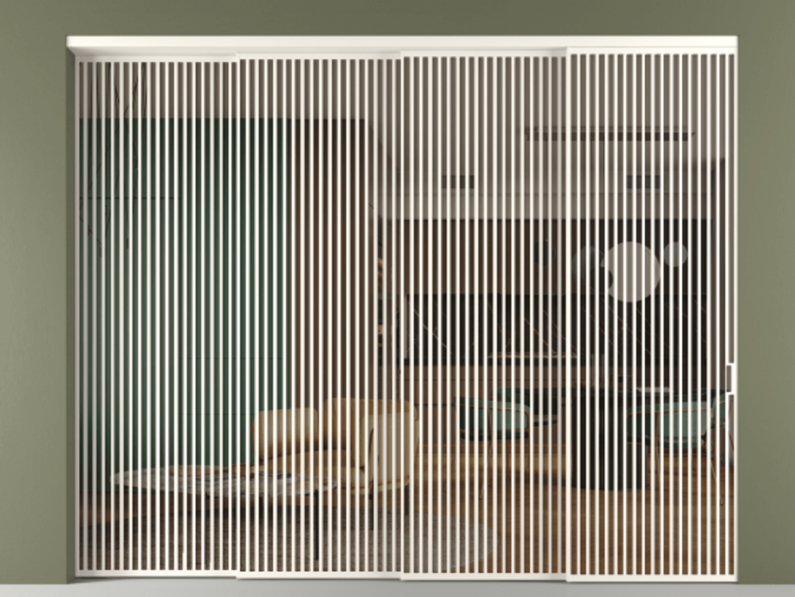 Перегородка Формато внутри проёма 4 створки с синхронным механизмом АЛПР 040.06 Алюминий пудровый белый Прозрачное бронзовое стекло, триплекс. Цена 157795960 so'm 1. Полотно 4 шт. (800/2100 мм)
2. Комплект установки раздвижной системы
3. Базовый комплект фурнитуры
4. Комплект фурнитуры телескопик синхро-3
5. Ручка Рондо. Фабрика дверей Волховец 8 (800) 551 43 19 Перегородка Формато внутри проёма 4 створки с синхронным механизмом АЛПР 040.06 Алюминий пудровый белый Прозрачное бронзовое стекло, триплекс Цена 157795960 so'm | Volhovec