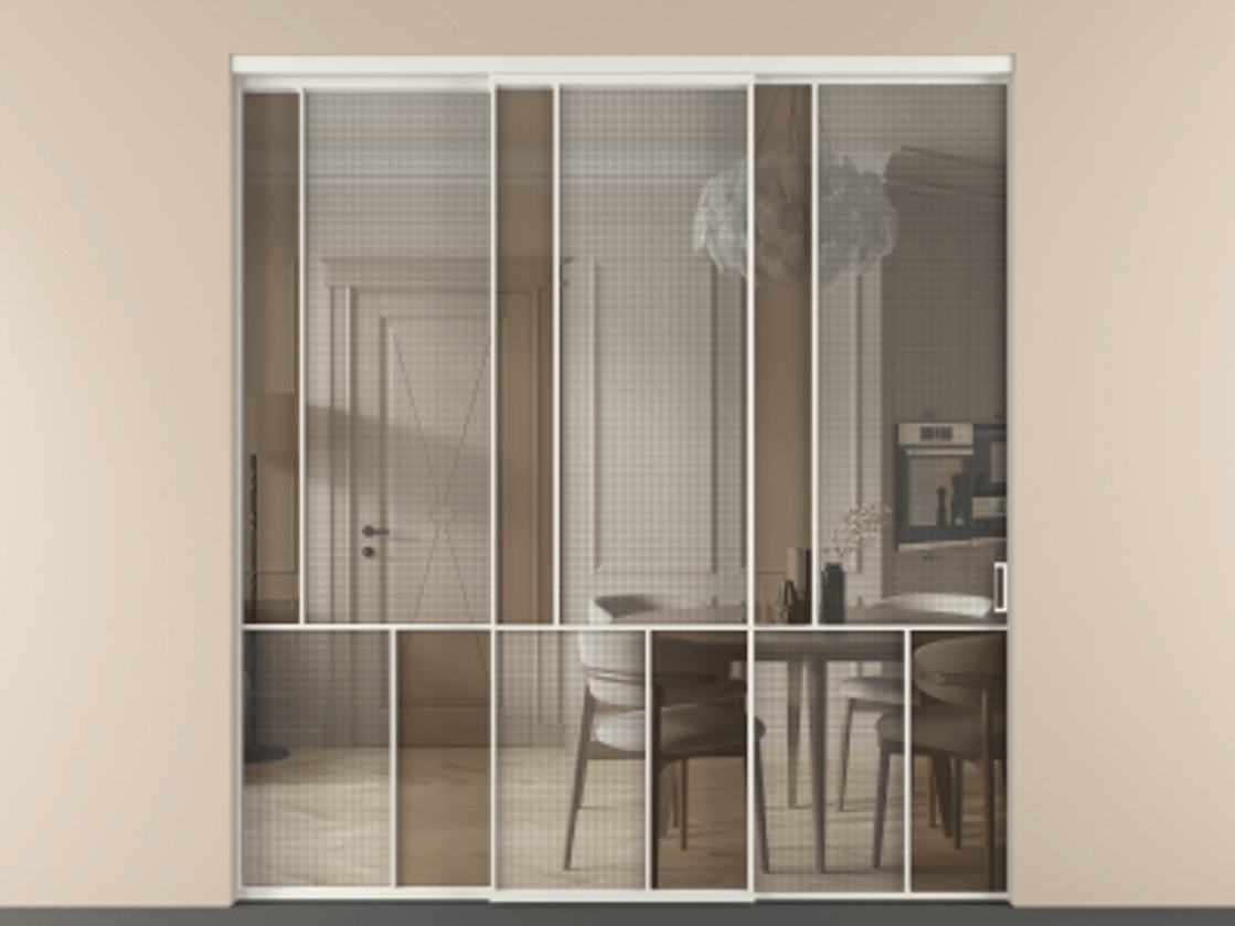 Перегородка Mosaic внутри проема телескопик синхро-3 #VENDORCODE# #FURNISH# #GLASS# Цена #PRICE# #CURRENCY# | Volhovec