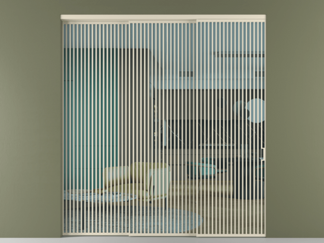 Перегородка Формато внутри проёма 3 створки с синхронным механизмом АЛПР 040.06 Алюминий бежево-серый Прозрачное голубое стекло, триплекс Цена 117687220 so'm  | Volhovec