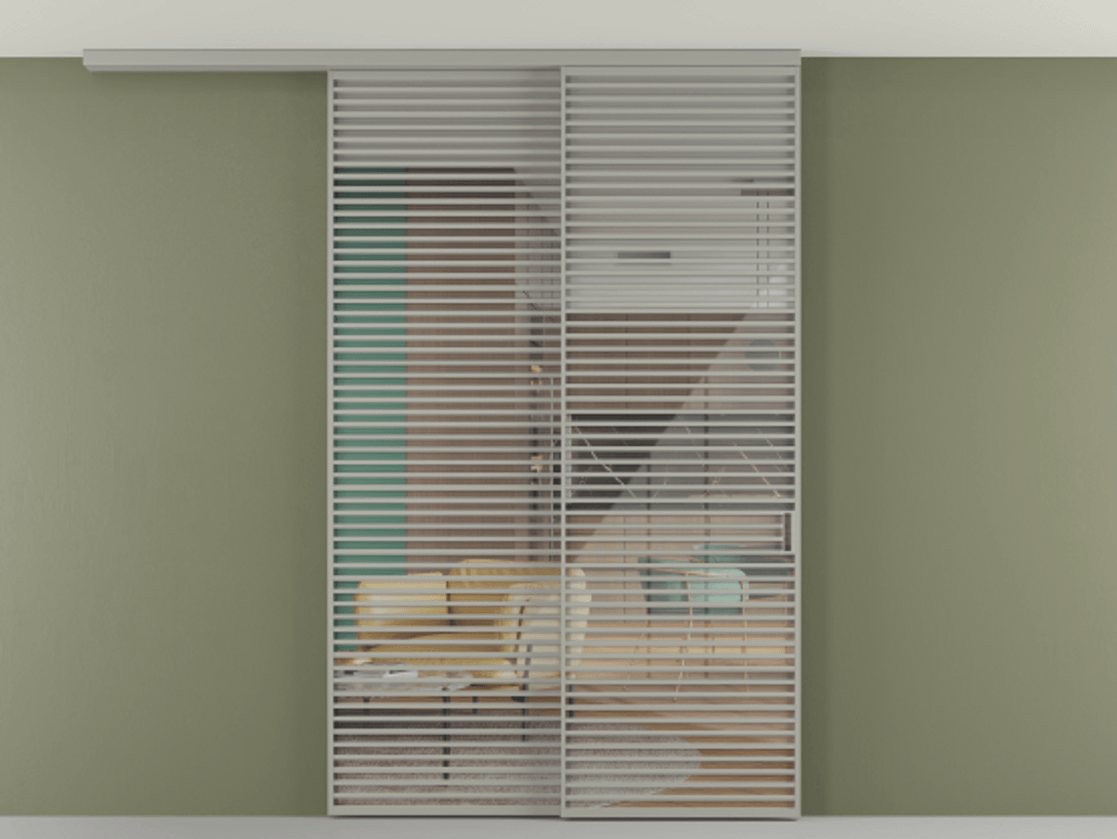 Перегородка Формато вдоль стены на потолок 2 створки с синхронным механизмом АЛПР 040.07 Алюминий нейтральный серый Рефлективное прозрачное стекло "Стопсол", калёное. Цена 94040970 so'm 1. Полотно 2 шт. (800/2100 мм)
2. Комплект установки раздвижной системы
3. Базовый комплект фурнитуры
4.Ручка Рондо. Фабрика дверей Волховец 8 (800) 551 43 19 Перегородка Формато вдоль стены на потолок 2 створки с синхронным механизмом АЛПР 040.07 Алюминий нейтральный серый Рефлективное прозрачное стекло "Стопсол", калёное Цена 94040970 so'm | Volhovec