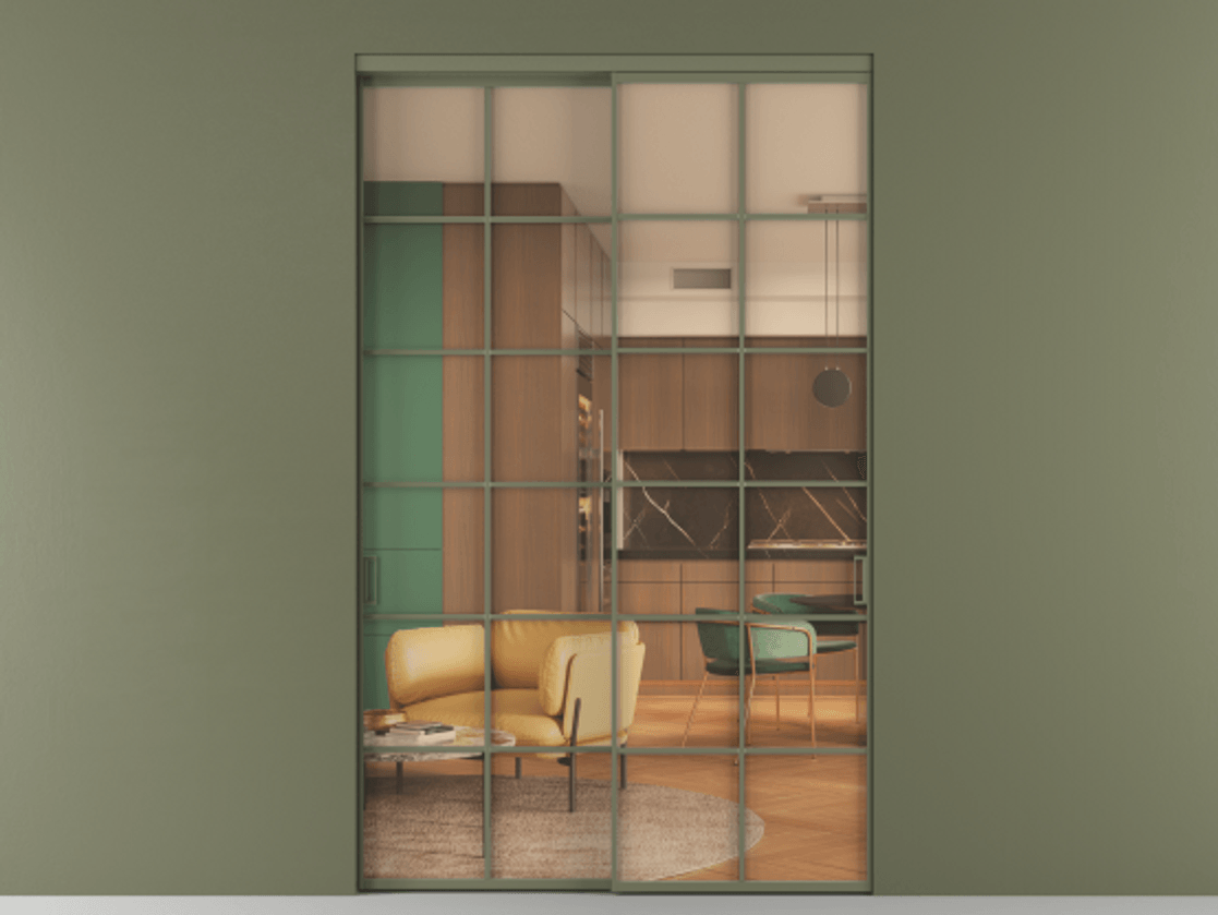 Перегородка Formato внутри проёма 2 створки АЛПР 040.05 Алюминий оливковый тёмный Прозрачное оранжевое стекло, триплекс. Цена 97013700 so'm 1. Полотно 2 шт. (800/2100 мм)
2. Комплект установки раздвижной системы
3. Базовый комплект фурнитуры
4.Ручка RONDO. Фабрика дверей Волховец 8 (800) 551 43 19 Перегородка Formato внутри проёма 2 створки АЛПР 040.05 Алюминий оливковый тёмный Прозрачное оранжевое стекло, триплекс Цена 97013700 so'm | Volhovec