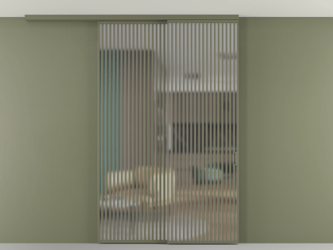 Перегородка Формато вдоль стены на потолок 2 створки с синхронным механизмом АЛПР 040.06 Алюминий оливковый тёмный Сатинированное стекло "Мателюкс Кристал Вижн", калёное, матовое, каленое 6 мм. Цена 94040970 so'm 1. Полотно 2 шт. (800/2100 мм)
2. Комплект установки раздвижной системы
3. Базовый комплект фурнитуры
4.Ручка Рондо. Фабрика дверей Волховец 8 (800) 551 43 19 Перегородка Формато вдоль стены на потолок 2 створки с синхронным механизмом АЛПР 040.06 Алюминий оливковый тёмный Сатинированное стекло "Мателюкс Кристал Вижн", калёное, матовое, каленое 6 мм Цена 94040970 so'm | Volhovec