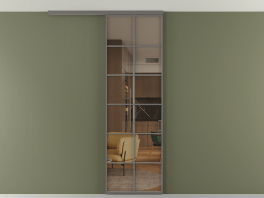 Перегородка Формато вдоль стены на потолок 1 створка АЛПР 040.05 Алюминий классический серый Прозрачное бронзовое стекло, триплекс. Цена 21893960 so'm 1. Полотно 2 шт. (800/2100 мм)
2. Комплект установки раздвижной системы
3. Базовый комплект фурнитуры
4.Ручка Рондо. Фабрика дверей Волховец 8 (800) 551 43 19 Перегородка Формато вдоль стены на потолок 1 створка АЛПР 040.05 Алюминий классический серый Прозрачное бронзовое стекло, триплекс Цена 21893960 so'm | Volhovec