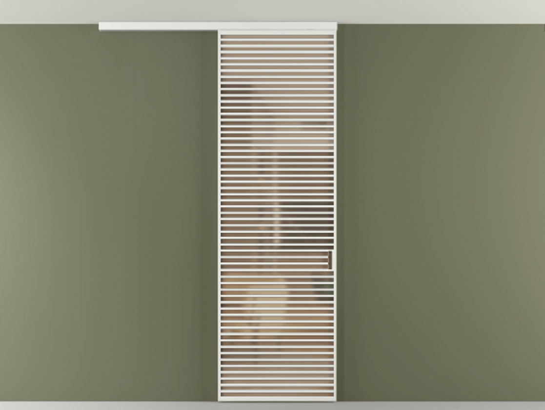 Перегородка Формато вдоль стены на потолок 1 створка АЛПР 040.07 Алюминий белоснежный Сатинированное оранжевое стекло, триплекс Цена 36074700 so'm | Volhovec