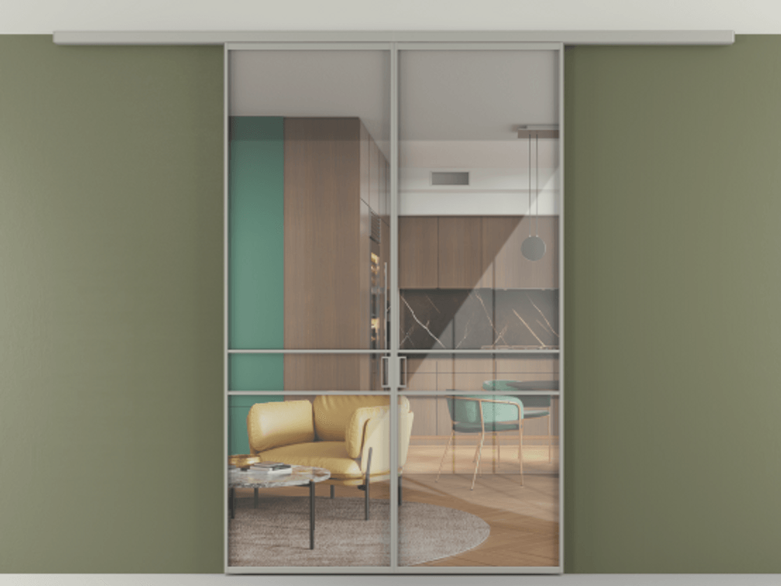 Перегородка Формато вдоль стены на потолок 2 створки АЛПР 040.02 Алюминий нейтральный серый Рефлективное прозрачное стекло "Стопсол", калёное. Цена 42158230 so'm 1. Полотно 2 шт. (800/2100 мм)
2. Комплект установки раздвижной системы
3. Базовый комплект фурнитуры
4.Ручка Рондо. Фабрика дверей Волховец 8 (800) 551 43 19 Перегородка Формато вдоль стены на потолок 2 створки АЛПР 040.02 Алюминий нейтральный серый Рефлективное прозрачное стекло "Стопсол", калёное Цена 42158230 so'm | Volhovec