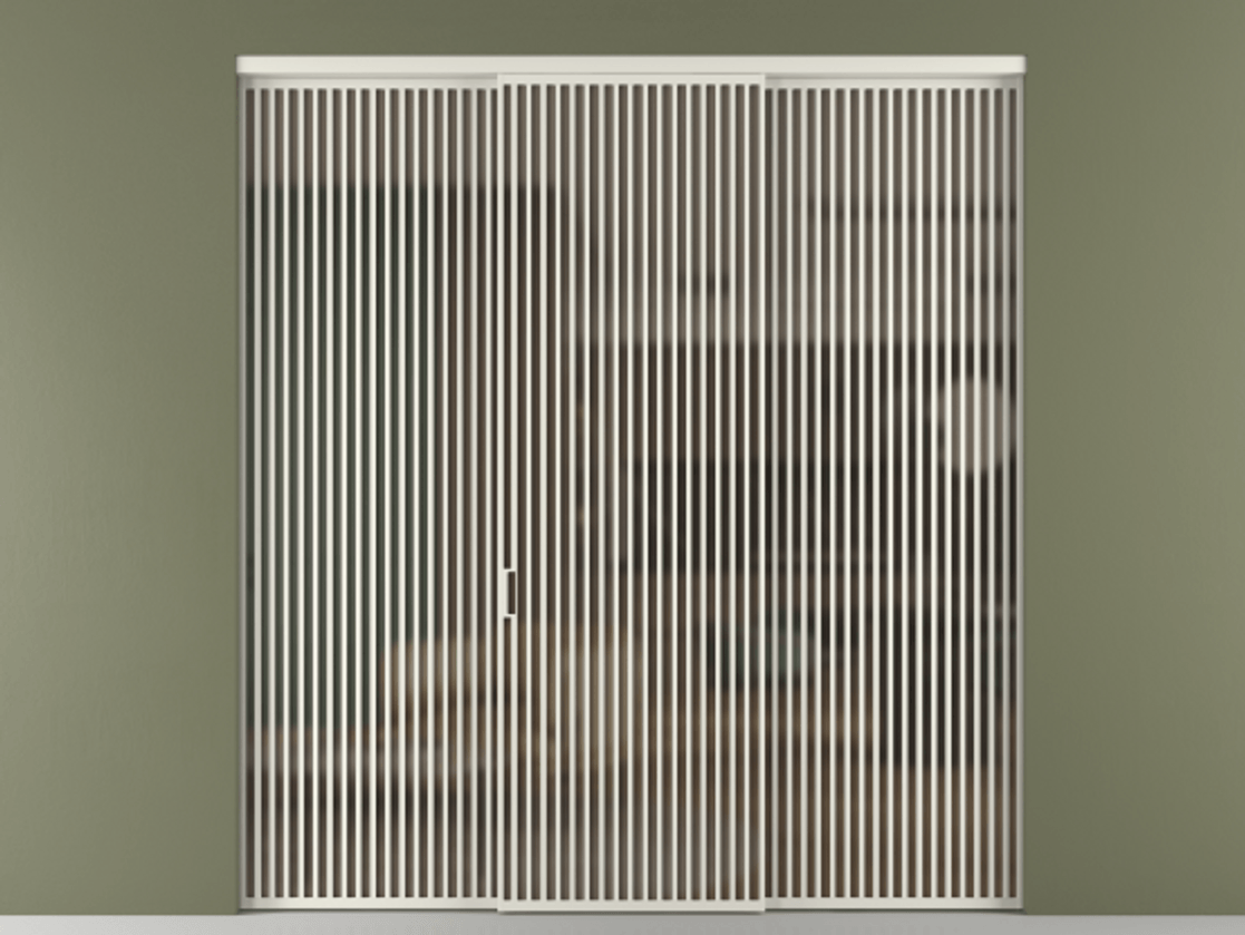 Перегородка Формато внутри проёма 3 створки АЛПР 040.06 Алюминий Белый Сатинированное бронзовое стекло, триплекс Цена 88893700 so'm | Volhovec