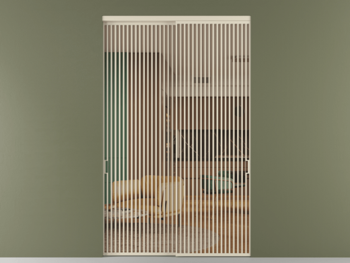 Перегородка Formato внутри проёма 2 створки АЛПР 040.06 Алюминий бежево-серый Прозрачное оранжевое стекло, триплекс Цена 133634900 so'm  | Volhovec