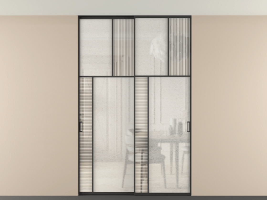 Перегородка Mosaic внутри проема двустворчатая в потолок #VENDORCODE# #FURNISH# #GLASS# Цена #PRICE# #CURRENCY# | Volhovec
