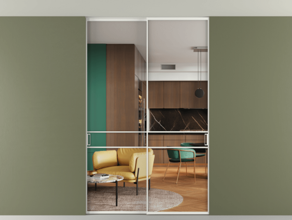 Перегородка Формато внутри проёма скрытое крепление в потолок 2 створки АЛПР 040.02 Алюминий светло-серый Прозрачное стекло "Кристал Вижн", калёное. Цена 62020560 so'm 1. Полотно 2 шт. (800/2100 мм)
2. Комплект установки раздвижной системы
3. Базовый комплект фурнитуры
4. Ручка Рондо. Фабрика дверей Волховец 8 (800) 551 43 19 Перегородка Формато внутри проёма скрытое крепление в потолок 2 створки АЛПР 040.02 Алюминий светло-серый Прозрачное стекло "Кристал Вижн", калёное Цена 62020560 so'm | Volhovec