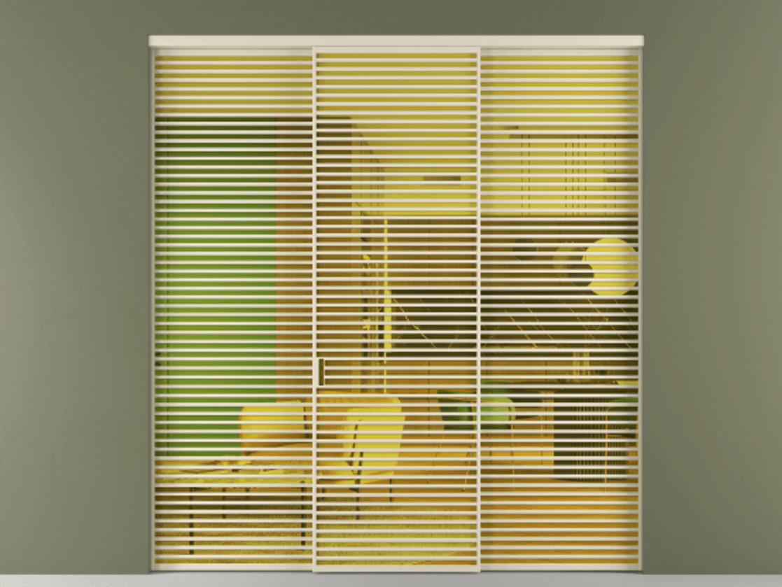 Перегородка Formato внутри проёма 3 створки АЛПР 040.07 Алюминий бежево-серый Прозрачное жёлтое стекло, триплекс Цена 119282800 so'm | Volhovec