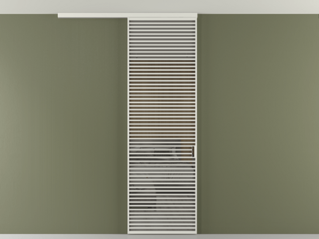 Перегородка Формато вдоль стены на потолок 1 створка АЛПР 040.07 Алюминий серый Рефлективное серое стекло "Стопсол", калёное Цена 39306480 so'm | Volhovec