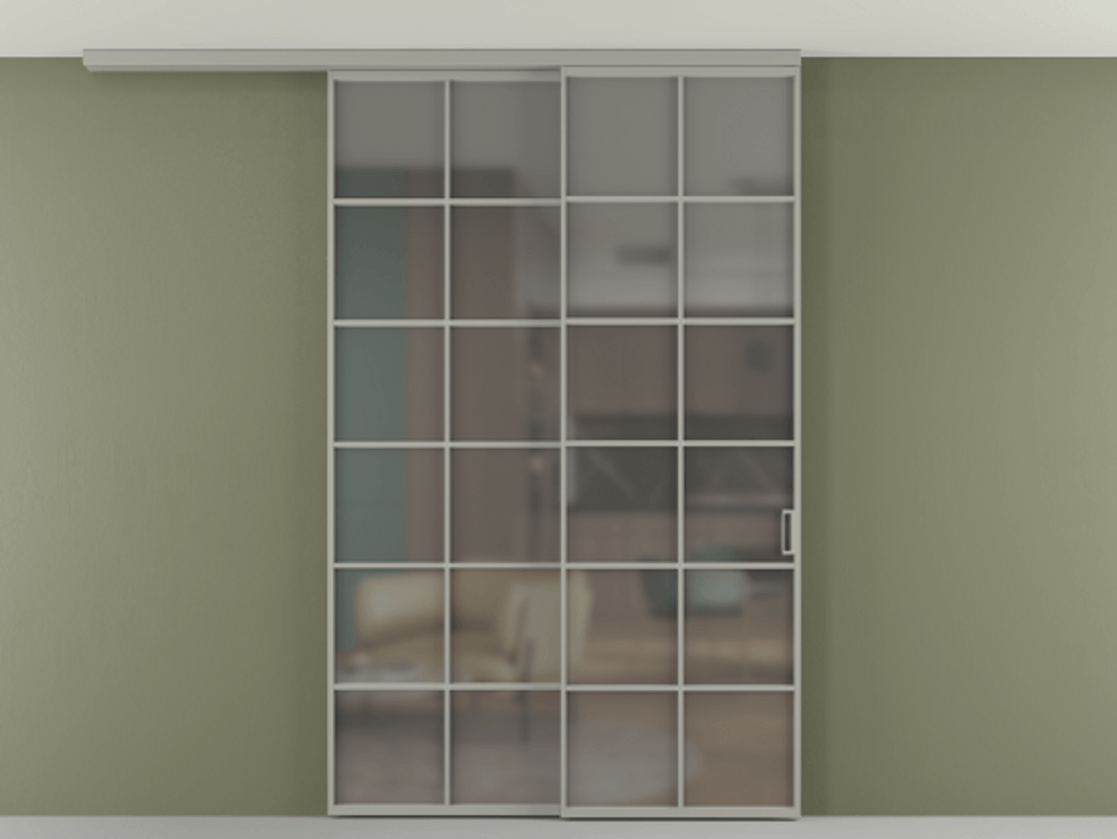 Перегородка Формато вдоль стены на потолок 2 створки с синхронным механизмом АЛПР 040.05 Алюминий нейтральный серый Сатинированное серое стекло, триплекс. Цена 59215910 so'm 1. Полотно 2 шт. (800/2100 мм)
2. Комплект установки раздвижной системы
3. Базовый комплект фурнитуры
4.Ручка Рондо. Фабрика дверей Волховец 8 (800) 551 43 19 Перегородка Формато вдоль стены на потолок 2 створки с синхронным механизмом АЛПР 040.05 Алюминий нейтральный серый Сатинированное серое стекло, триплекс Цена 59215910 so'm | Volhovec