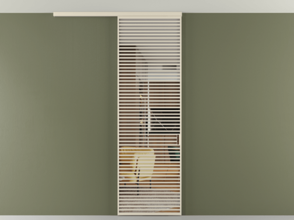 Перегородка Формато вдоль стены на потолок 1 створка АЛПР 040.07 Алюминий бежево-серый Прозрачное стекло "Кристал Вижн", калёное Цена 47361930 so'm | Volhovec