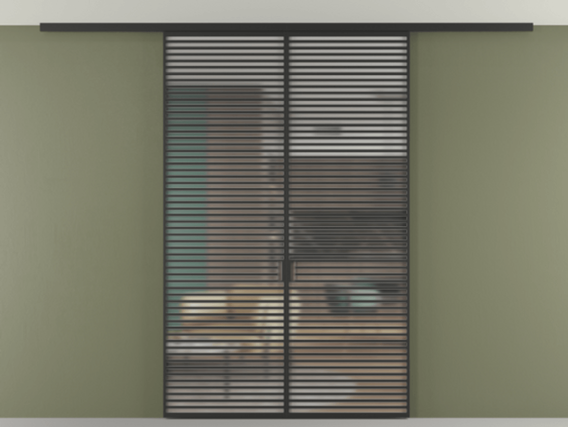 Перегородка Formato вдоль стены на потолок двустворчатая #VENDORCODE# #FURNISH# #GLASS# Цена #PRICE# #CURRENCY# | Volhovec