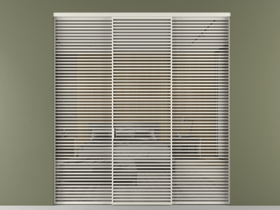 Перегородка Формато внутри проёма 3 створки АЛПР 040.07 Алюминий Белый Рефлективное серое стекло "Стопсол", калёное. Скрытый короб БЕЛ Цена 118856500 so'm 1. Полотно 3 шт. (800/2100 мм)
2. Комплект установки раздвижной системы
3. Базовый комплект фурнитуры
4.Ручка Рондо. Фабрика дверей Волховец 8 (800) 551 43 19 Перегородка Формато внутри проёма 3 створки АЛПР 040.07 Алюминий Белый Рефлективное серое стекло "Стопсол", калёное Цена 118856500 so'm | Volhovec