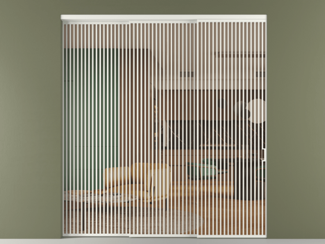 Перегородка Формато внутри проёма 3 створки с синхронным механизмом АЛПР 040.06 Алюминий светло-серый Прозрачное оранжевое стекло, триплекс Цена 117687220 so'm  | Volhovec