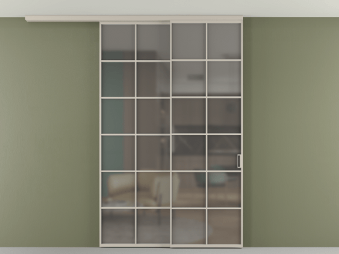 Перегородка Формато вдоль стены на потолок 2 створки с синхронным механизмом АЛПР 040.05 Алюминий светло-бежевый Сатинированное серое стекло, триплекс. Цена 291704 ₽ 1. Полотно 2 шт. (800/2100 мм)
2. Комплект установки раздвижной системы
3. Базовый комплект фурнитуры
4.Ручка Рондо. Фабрика дверей Волховец 8 (800) 551 43 19 Перегородка Формато вдоль стены на потолок 2 створки с синхронным механизмом АЛПР 040.05 Алюминий светло-бежевый Сатинированное серое стекло, триплекс Цена 291704 ₽ | Volhovec