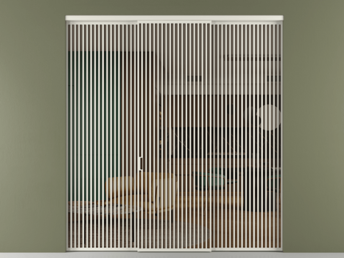 Перегородка Формато внутри проёма 3 створки АЛПР 040.06 Алюминий Белый Прозрачное бронзовое стекло, триплекс Цена 88893700 so'm | Volhovec