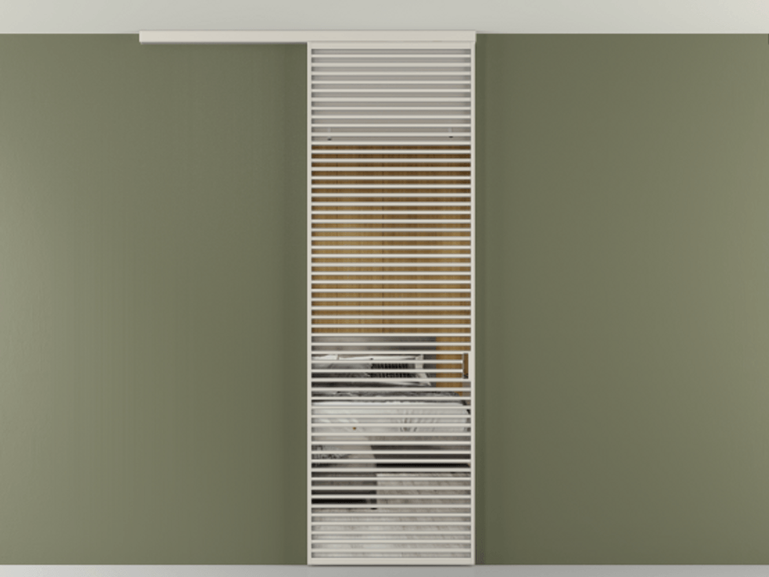 Перегородка Формато вдоль стены на потолок 1 створка АЛПР 040.07 Алюминий облачно-серый Двустороннее зеркало, триплекс , триплекс 6 мм Цена 38007280 so'm | Volhovec