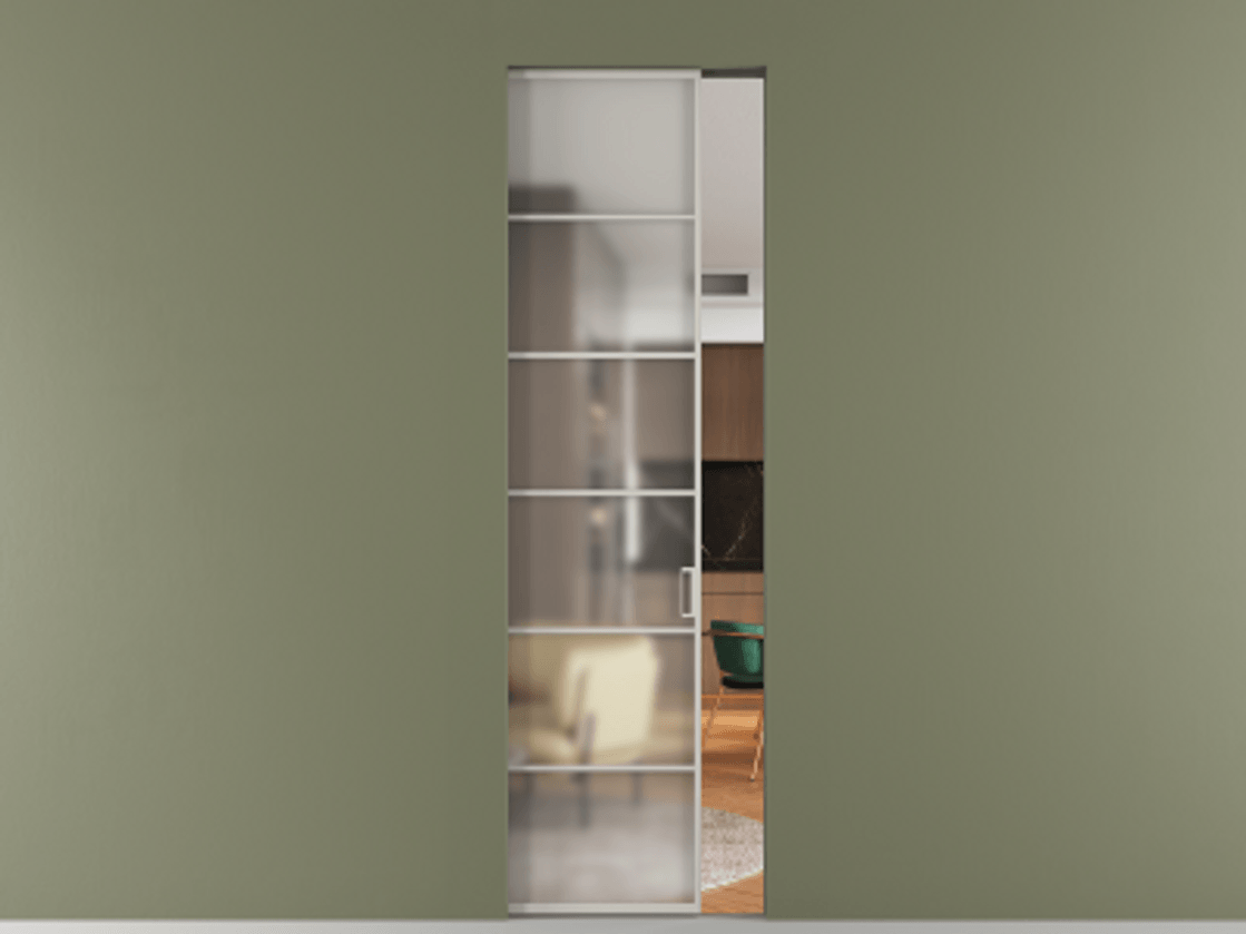 Перегородка Формато скрытый пенал 1 створка АЛПР 040.04 Алюминий тёплый серый Сатинированное стекло "Мателюкс Кристал Вижн", калёное, матовое, каленое 6 мм. Цена 244640 сом . Фабрика дверей Волховец 8 (800) 551 43 19 Перегородка Формато скрытый пенал 1 створка АЛПР 040.04 Алюминий тёплый серый Сатинированное стекло "Мателюкс Кристал Вижн", калёное, матовое, каленое 6 мм Цена 244640 сом | Volhovec