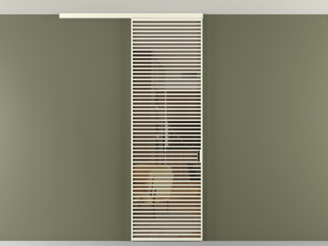 Перегородка Формато вдоль стены на потолок 1 створка АЛПР 040.07 Алюминий молочно-белый Прозрачное бронзовое стекло, триплекс Цена 38007280 so'm | Volhovec