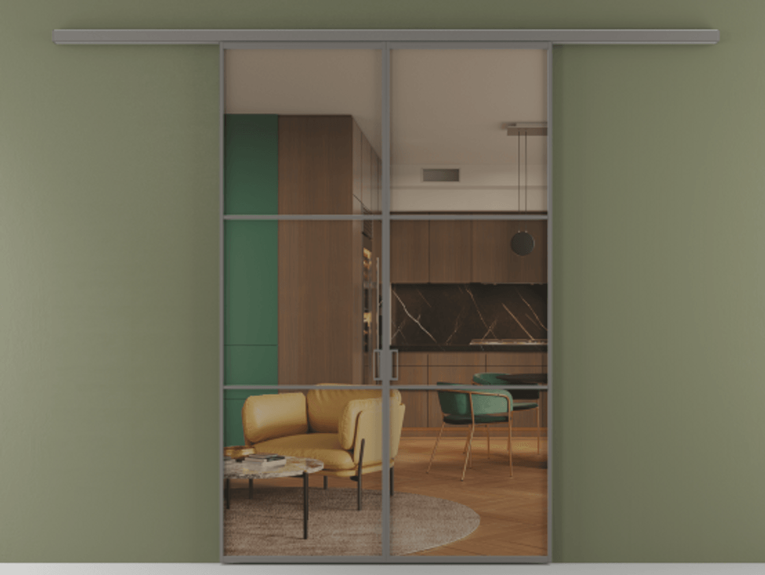 Перегородка Formato вдоль стены 2 створки АЛПР 040.03 Алюминий классический серый Прозрачное бронзовое стекло, триплекс. Цена 47299000 so'm 1. Полотно 2 шт. (800/2100 мм)
2. Комплект установки раздвижной системы
3. Базовый комплект фурнитуры
4.Ручка RONDO
. Фабрика дверей Волховец 8 (800) 551 43 19 Перегородка Formato вдоль стены 2 створки АЛПР 040.03 Алюминий классический серый Прозрачное бронзовое стекло, триплекс Цена 47299000 so'm | Volhovec