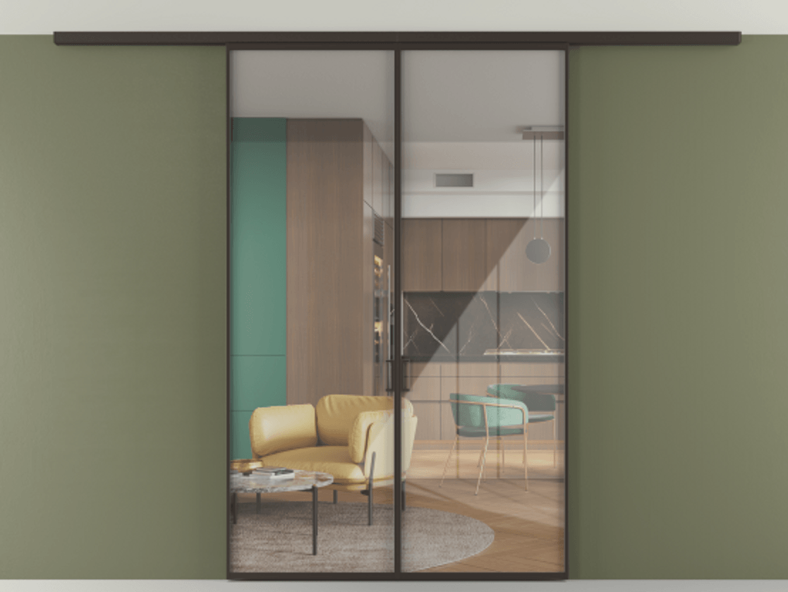 Перегородка Формато вдоль стены на потолок 2 створки АЛПР 040.01 Алюминий антрацит Рефлективное прозрачное стекло "Стопсол", калёное. Цена 40228920 so'm 1. Полотно 2 шт. (800/2100 мм)
2. Комплект установки раздвижной системы
3. Базовый комплект фурнитуры
4.Ручка Рондо. Фабрика дверей Волховец 8 (800) 551 43 19 Перегородка Формато вдоль стены на потолок 2 створки АЛПР 040.01 Алюминий антрацит Рефлективное прозрачное стекло "Стопсол", калёное Цена 40228920 so'm | Volhovec