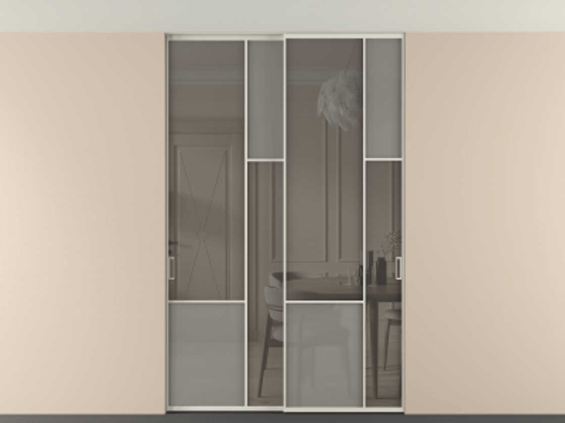 Перегородка Мозаик внутри проёма скрытое крепление в потолок 2 створки АЛПР 041.12 Алюминий облачно-серый Сатинированное серое стекло, триплекс, 6 мм + Прозрачное серое стекло, триплекс. Цена 65889740 so'm . Фабрика дверей Волховец 8 (800) 551 43 19 Перегородка Мозаик внутри проёма скрытое крепление в потолок 2 створки АЛПР 041.12 Алюминий облачно-серый Сатинированное серое стекло, триплекс, 6 мм + Прозрачное серое стекло, триплекс Цена 65889740 so'm | Volhovec