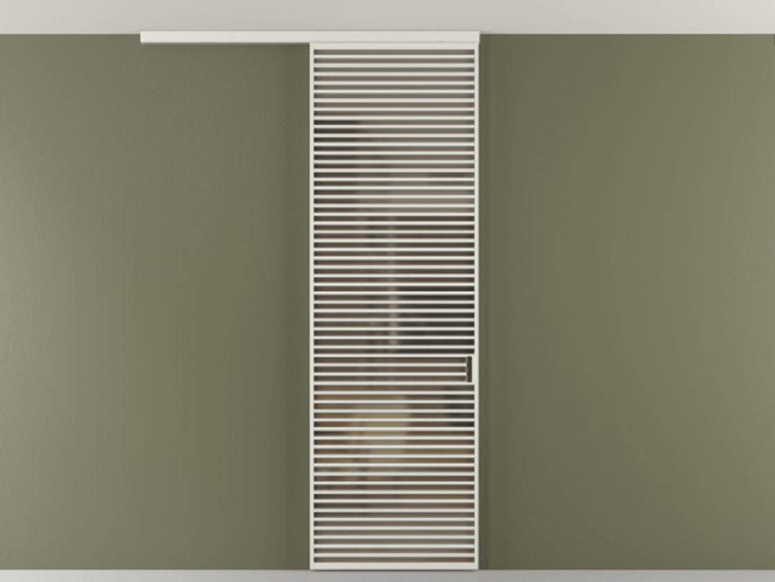 Перегородка Формато вдоль стены на потолок 1 створка АЛПР 040.07 Алюминий серый Сатинированное бронзовое стекло, триплекс Цена 38007280 so'm | Volhovec