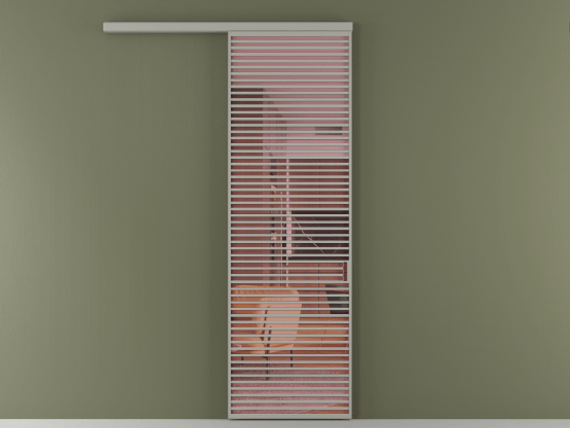 Перегородка Formato вдоль стены 1 створка АЛПР 040.07 Алюминий нейтральный серый Прозрачное розовое стекло, триплекс Цена 37449440 so'm  | Volhovec