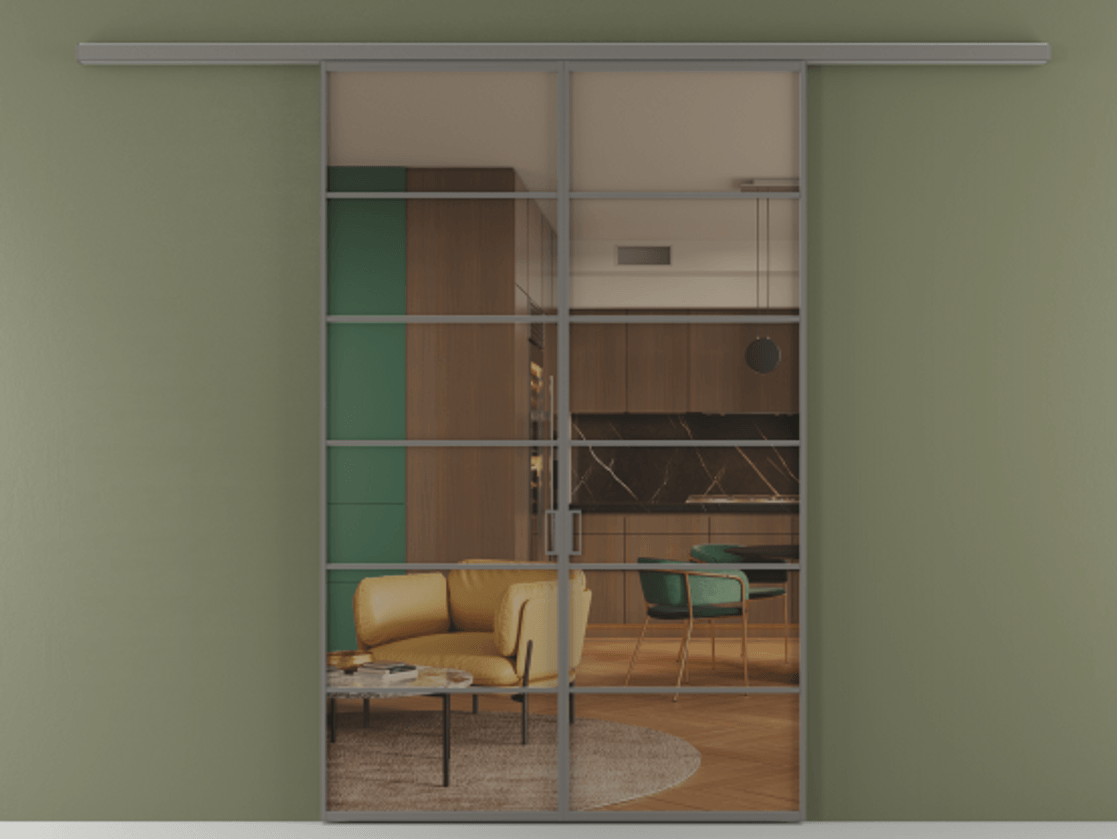 Перегородка Formato вдоль стены 2 створки АЛПР 040.04 Алюминий классический серый Прозрачное бронзовое стекло, триплекс. Цена 50465800 so'm 1. Полотно 2 шт. (800/2100 мм)
2. Комплект установки раздвижной системы
3. Базовый комплект фурнитуры
4.Ручка RONDO
. Фабрика дверей Волховец 8 (800) 551 43 19 Перегородка Formato вдоль стены 2 створки АЛПР 040.04 Алюминий классический серый Прозрачное бронзовое стекло, триплекс Цена 50465800 so'm | Volhovec