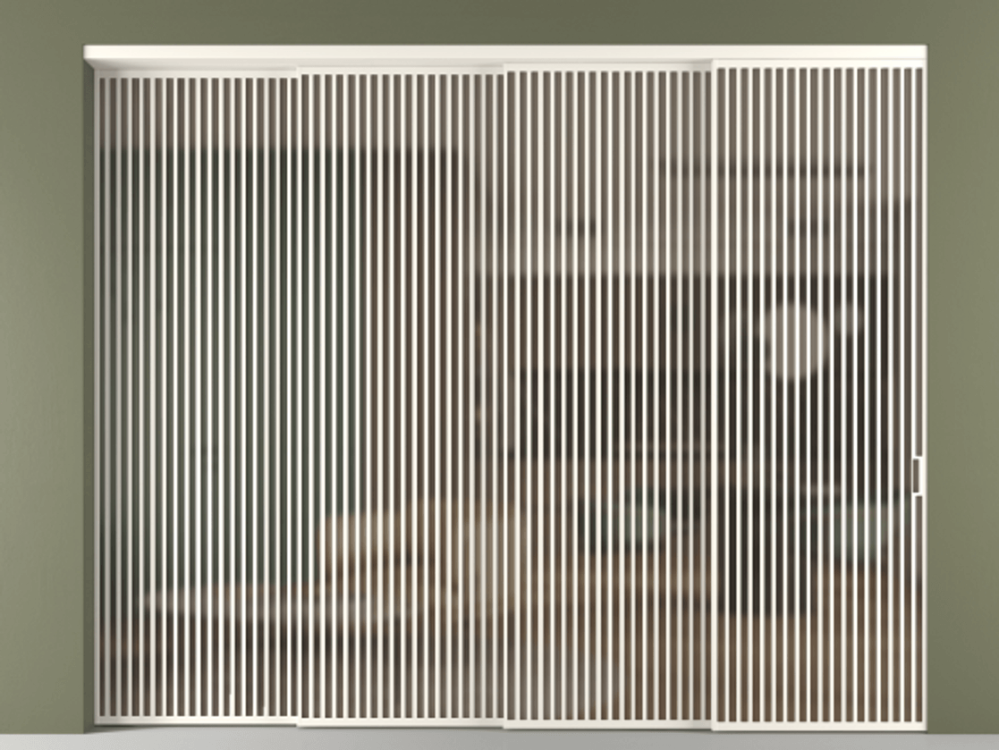 Перегородка Формато внутри проёма 4 створки с синхронным механизмом АЛПР 040.06 Алюминий пудровый белый Сатинированное бронзовое стекло, триплекс. Цена 157795960 so'm 1. Полотно 4 шт. (800/2100 мм)
2. Комплект установки раздвижной системы
3. Базовый комплект фурнитуры
4. Комплект фурнитуры телескопик синхро-3
5. Ручка Рондо. Фабрика дверей Волховец 8 (800) 551 43 19 Перегородка Формато внутри проёма 4 створки с синхронным механизмом АЛПР 040.06 Алюминий пудровый белый Сатинированное бронзовое стекло, триплекс Цена 157795960 so'm | Volhovec