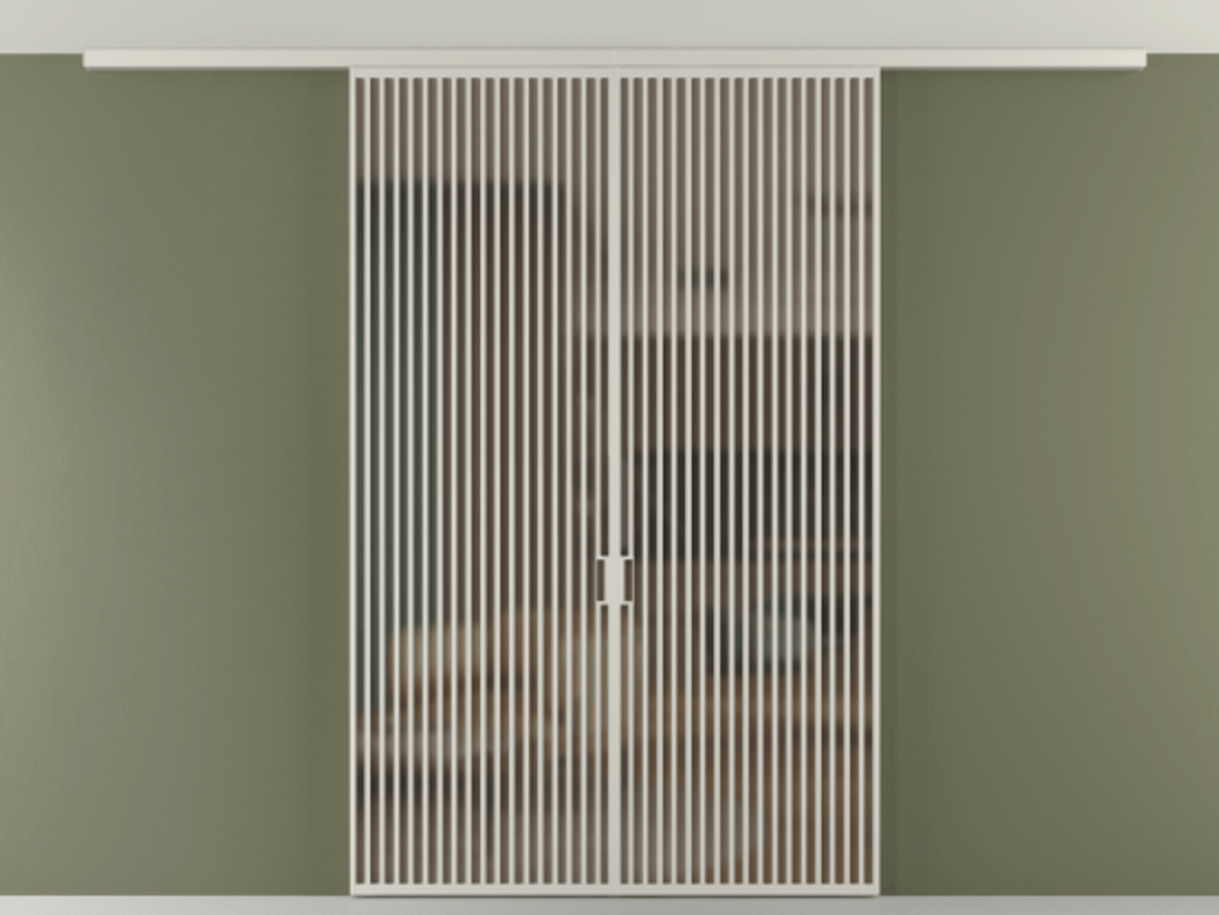 Перегородка Формато вдоль стены на потолок 2 створки АЛПР 040.06 Алюминий тёплый серый Сатинированное бронзовое стекло, триплекс Цена 90034560 so'm | Volhovec