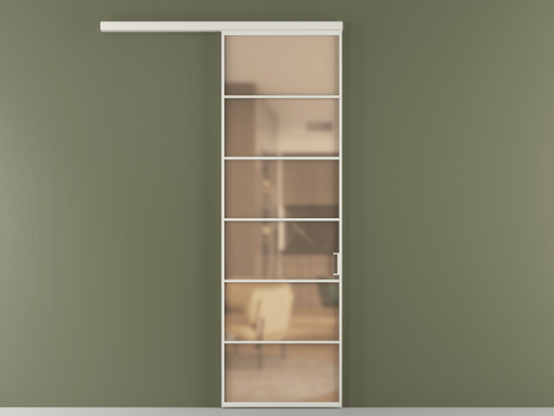 Перегородка Формато вдоль стены 1 створка АЛПР 040.04 Алюминий Белый Сатинированное оранжевое стекло, триплекс Цена 21887460 so'm  | Volhovec