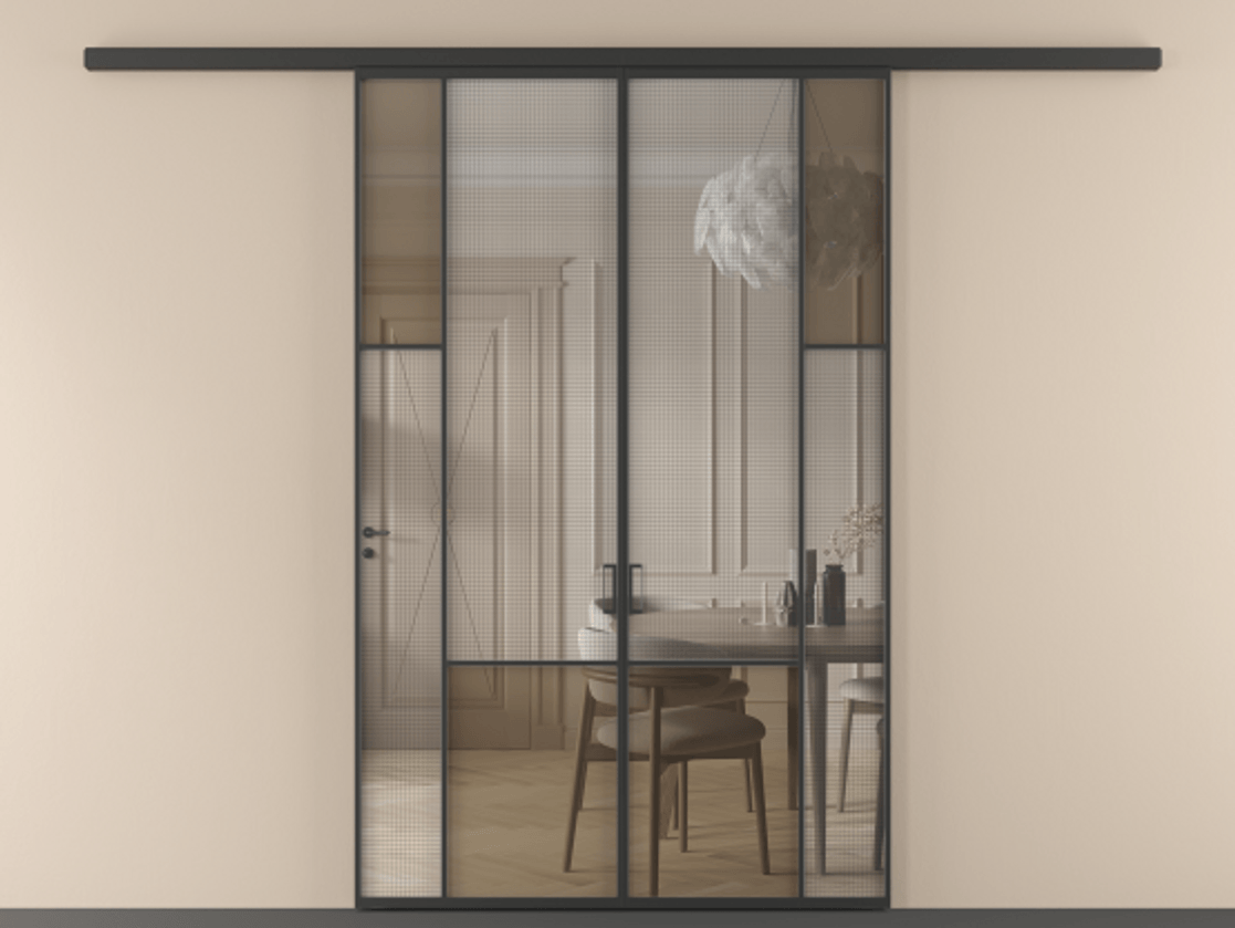 Перегородка Mosaic вдоль стены двустворчатая #VENDORCODE# #FURNISH# #GLASS# Цена #PRICE# #CURRENCY# | Volhovec