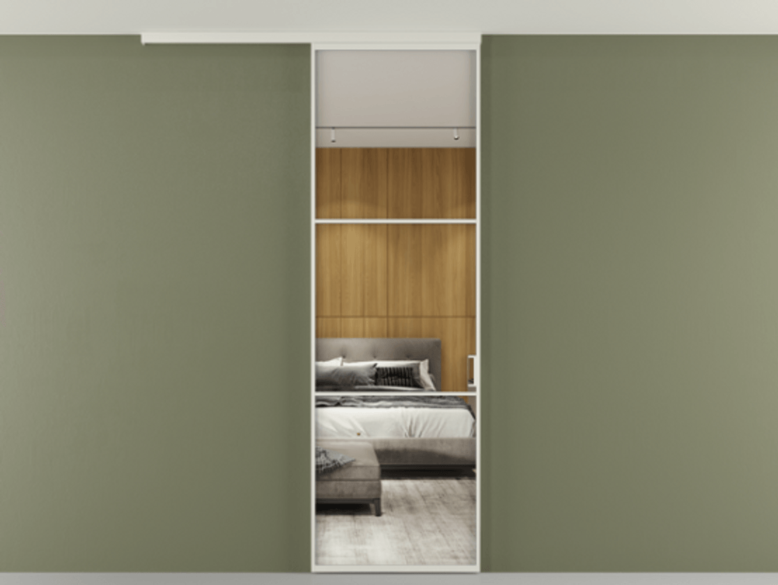 Перегородка Formato вдоль стены на потолок одностворчатая #VENDORCODE# #FURNISH# #GLASS# Цена #PRICE# #CURRENCY# | Volhovec
