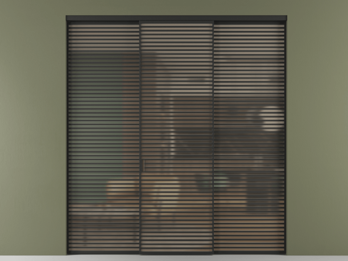 Перегородка Formato внутри проёма 3 створки АЛПР 040.07 Алюминий Черный Сатинированное бронзовое стекло, триплекс. Скрытый короб ЧЕР Цена 113984500 so'm 1. Полотно 3 шт. (800/2100 мм)
2. Комплект установки раздвижной системы
3. Базовый комплект фурнитуры
4.Ручка RONDO. Фабрика дверей Волховец 8 (800) 551 43 19 Перегородка Formato внутри проёма 3 створки АЛПР 040.07 Алюминий Черный Сатинированное бронзовое стекло, триплекс Цена 113984500 so'm | Volhovec