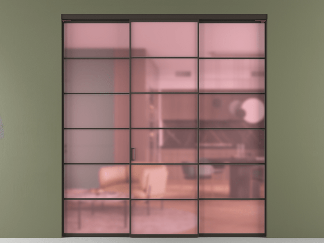 Перегородка Формато внутри проёма 3 створки АЛПР 040.04 Алюминий антрацит Сатинированное розовое стекло, триплекс. Цена 51729480 so'm 1. Полотно 3 шт. (800/2100 мм)
2. Комплект установки раздвижной системы
3. Базовый комплект фурнитуры
4.Ручка Рондо. Фабрика дверей Волховец 8 (800) 551 43 19 Перегородка Формато внутри проёма 3 створки АЛПР 040.04 Алюминий антрацит Сатинированное розовое стекло, триплекс Цена 51729480 so'm | Volhovec