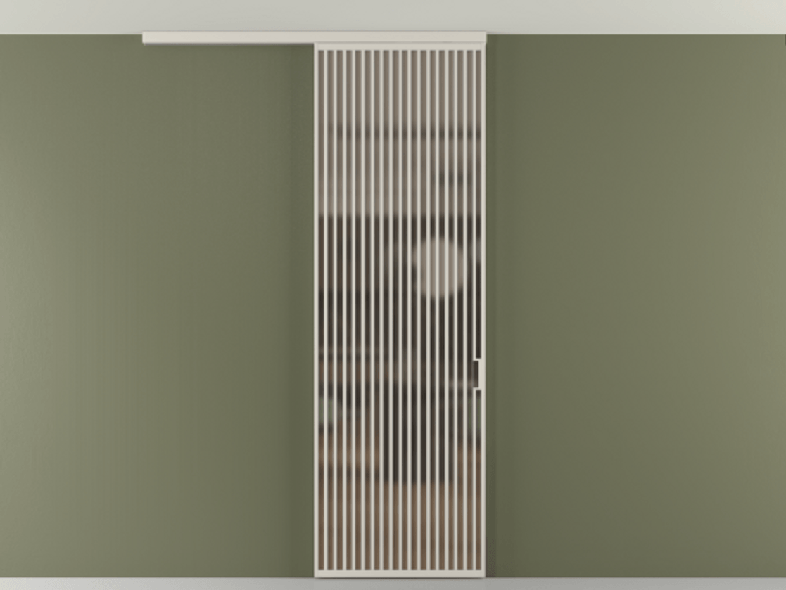 Перегородка Формато вдоль стены на потолок 1 створка АЛПР 040.06 Алюминий облачно-серый Сатинированное бронзовое стекло, триплекс Цена 38007280 so'm | Volhovec