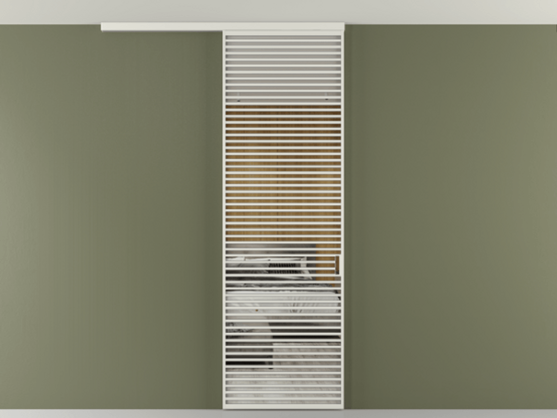 Перегородка Формато вдоль стены на потолок 1 створка АЛПР 040.07 Алюминий серый Двустороннее зеркало, триплекс , триплекс 6 мм Цена 45737930 so'm | Volhovec