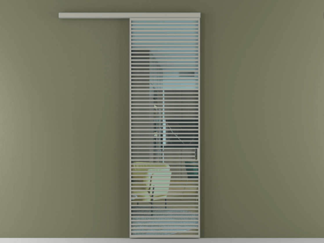 Перегородка Formato вдоль стены 1 створка АЛПР 040.07 Алюминий нейтральный серый Прозрачное голубое стекло, триплекс Цена 37449440 so'm  | Volhovec